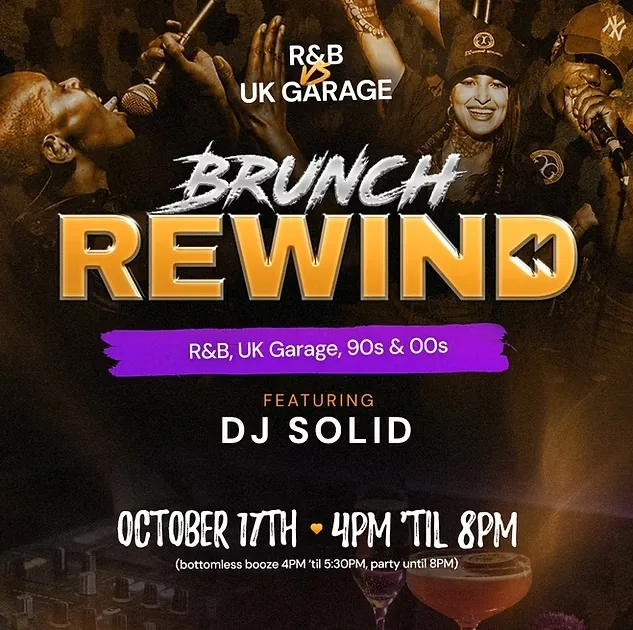 Brunch Rewind R&B vs UK Garage event artwork